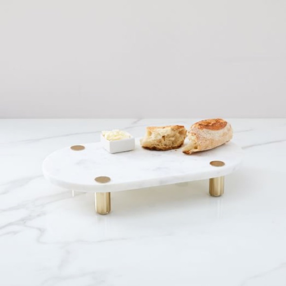 ISO Marble & Brass Footed Board